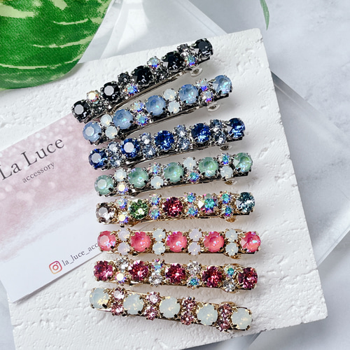 キラキラ輝く上品な大人のバレッタ✨️ミニサイズ(5cm) ヘア