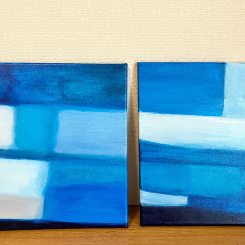 A study of the color blue λ/抽象画 (S4)/北欧/アート/モダン