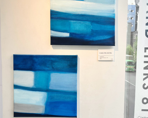 A study of the color blue λ/抽象画 (S4)/北欧/アート/モダン/現代