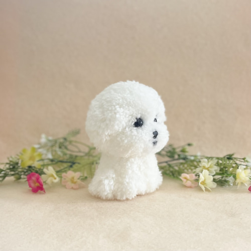 ビションカットのうちの子ポンポン（おすわり大） プードル トイ