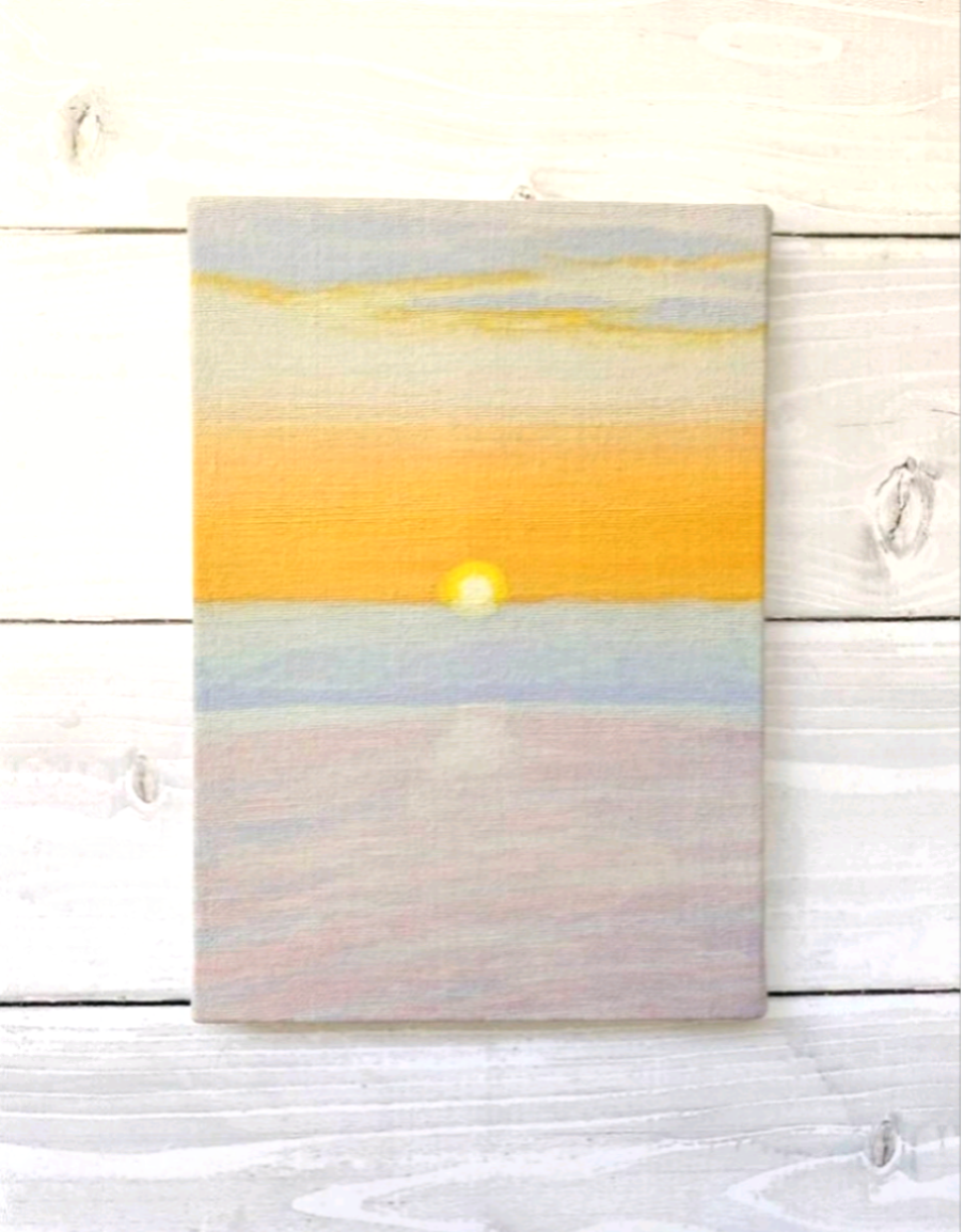 キャンバスプリント☆Society6で購入☆絵画「海辺に続く窓辺」だ