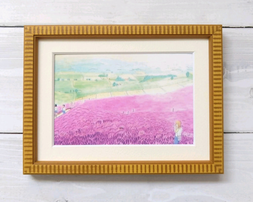 絵画 日本 北海道 中富良野町のラベンダー畑 風景画 インテリア