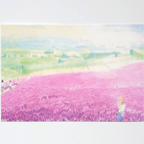 ラベンダー畑の一本木】油絵/絵画/油彩/油彩画/絵/インテリア