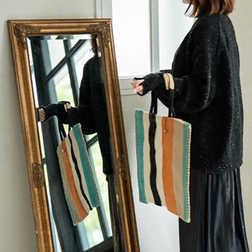 【専用】ジョリーフルール 麻かごトートバッグ ハンドメイド 在庫限りのビッグセール】麻トートバッグ かごバッグ リネン