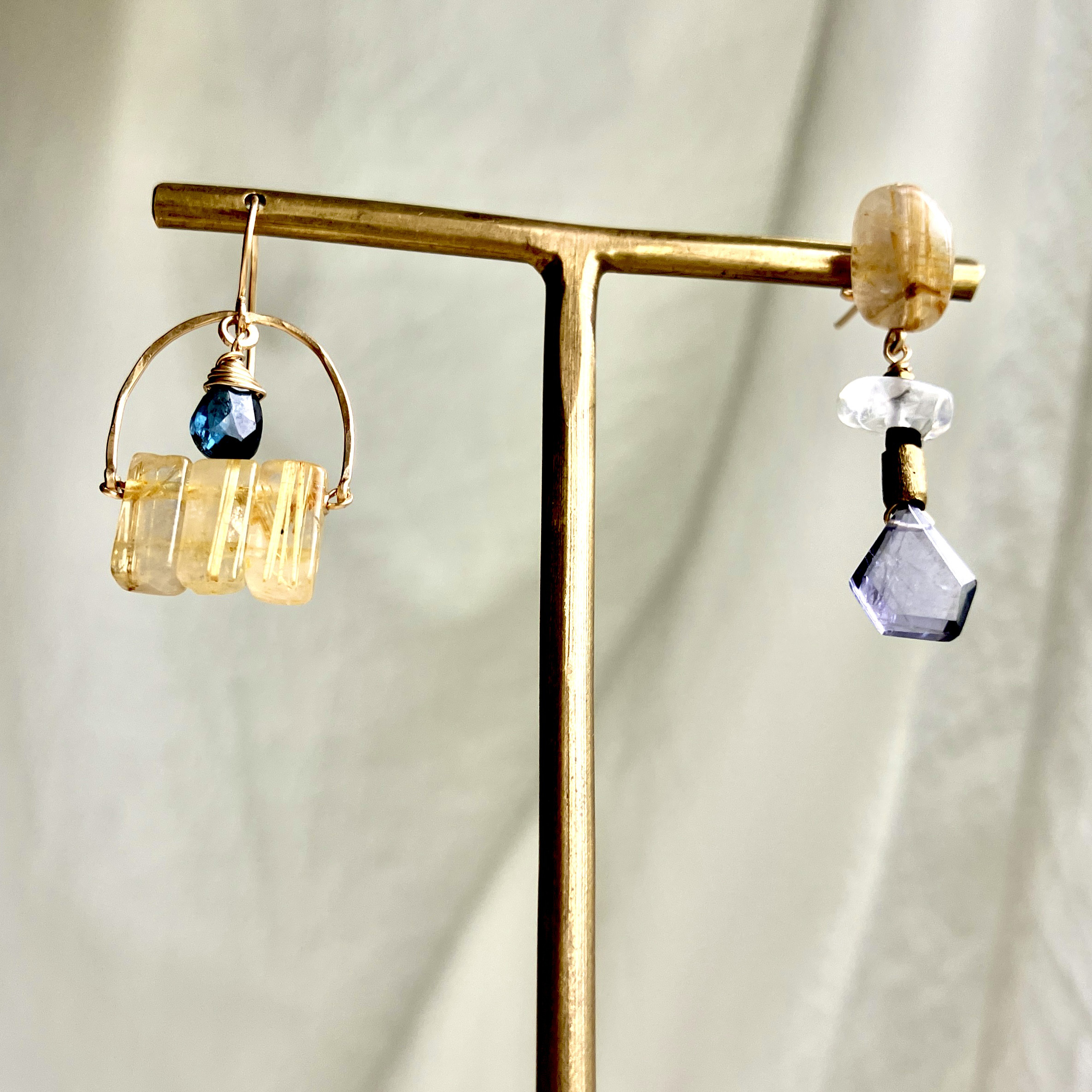 Sound of stars　星の音　K１４gfスタッド&フックピアス