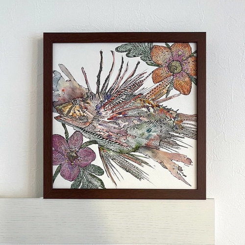 原画】【一点物】『カサゴと花』 絵画 MOCO 通販 17918591