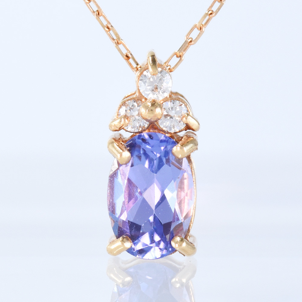 K18 タンザナイト ダイヤ ペンダント CD153CIBS