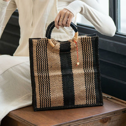 HENRY CUIR マルガリータ 刺繍なし 編み込み レザー トート