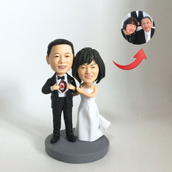 オーダーメイド】 お写真からのウェディングフィギュア 衣装とポーズ