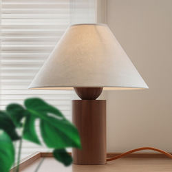 なみ-テーブルランプ ウォールナット × 1 大正レトロスタイル 北米産ブラックウォールナット材 木製テーブル