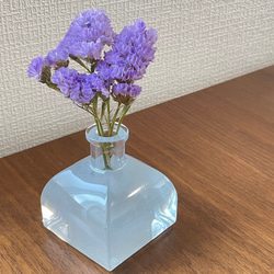 一輪挿し　2液性レジン　インテリア　雑貨　クリア　ホワイト　泡 5枚目の画像
