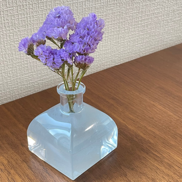 一輪挿し　2液性レジン　インテリア　雑貨　クリア　ホワイト　泡 5枚目の画像