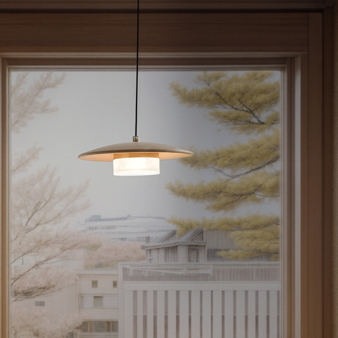 大正レトロスタイル 北米産アッシュ材シャンデリア 職人手作り 308LC