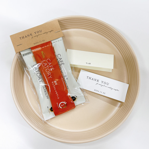 サンキュータグ+OPP袋　プチギフト用20枚セット　ヘッドトッパー 2枚目の画像