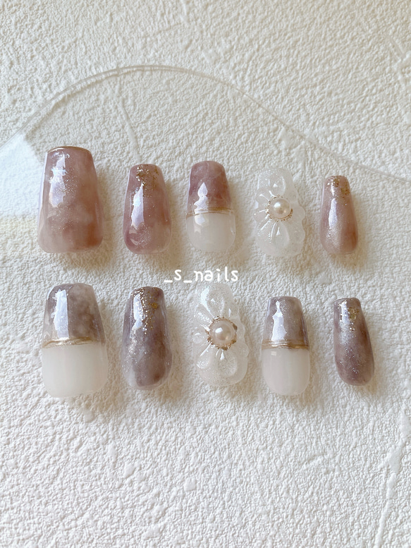 【未使用】ネイルチップ　ニュアンスネイル ニュアンスネイル ＊ ネイルチップ ネイルチップ（つけ爪） _s_nails