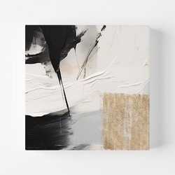 正方形キャンバスパネル モノトーン&ゴールド抽象画 3枚セット　北欧ジャパンディ アートパネル abstract 6枚目の画像