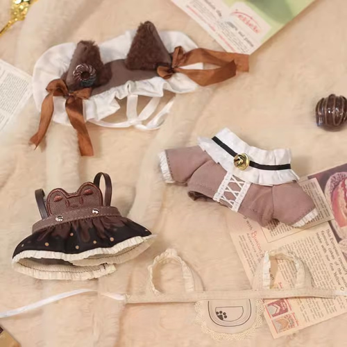 10cm着せ替えぬいぐるみ服 いっぱいニャーセット 2色 着せ替え 10cm着せ替えぬいぐるみ服 いっぱいニャーセット 2色 着せ替え