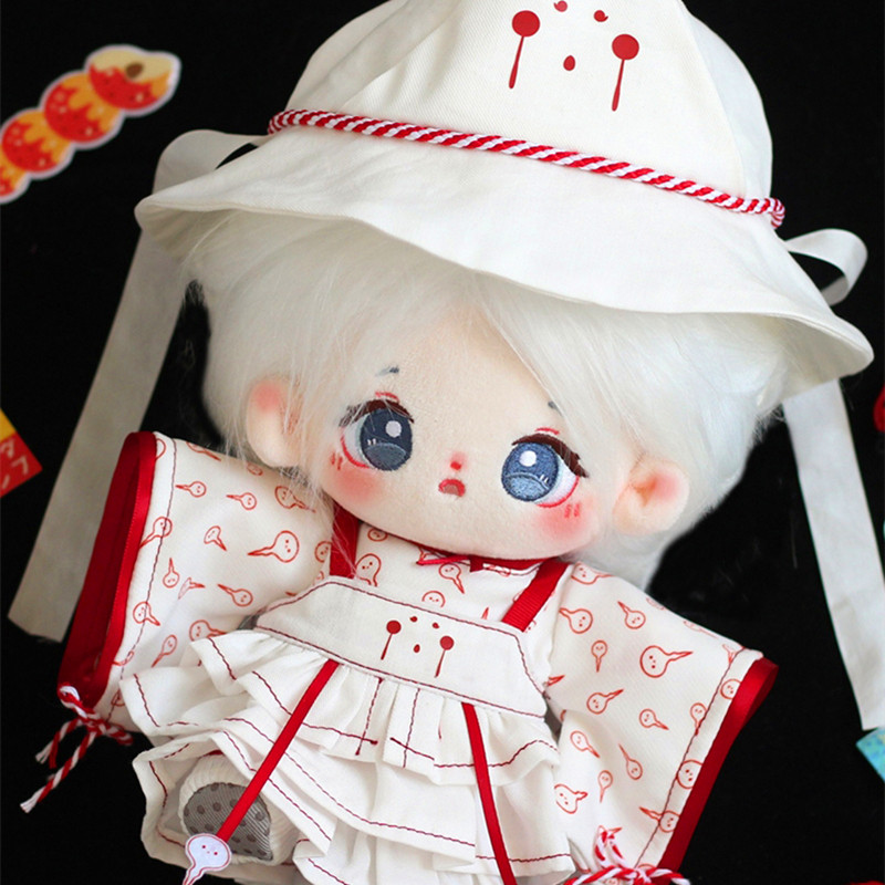 20cm着せ替えぬいぐるみ服 鬼ちゃんセット 2種類 着せ替え人形 ぬいぐるみ ぬい服 綿人形服 お盆 中元 お化け 鬼