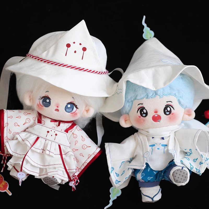 20cm着せ替えぬいぐるみ服 鬼ちゃんセット 2種類 着せ替え人形 ぬいぐるみ ぬい服 綿人形服 お盆 中元 お化け 鬼