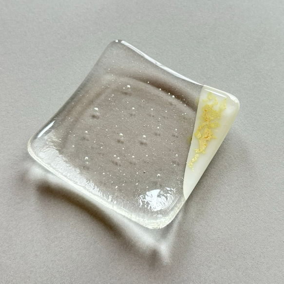 置きタイプ 手作りガラス照明 ブルー乳白 used 太けれ 