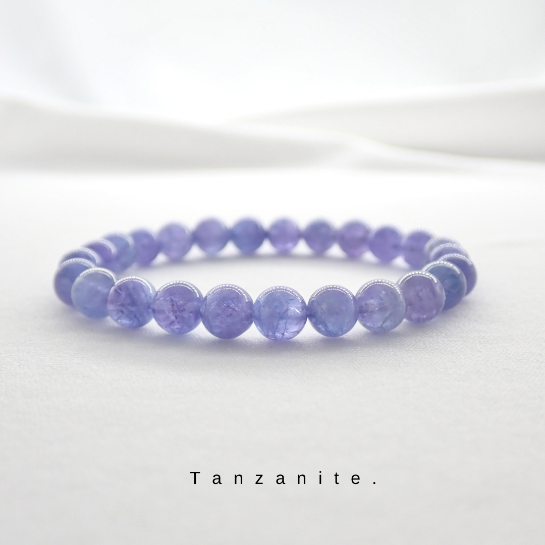 夜空を想わせる .*･ﾟ「Tanzanite.」タンザナイト 天然石 ストーン ブレスレット 6mm.
