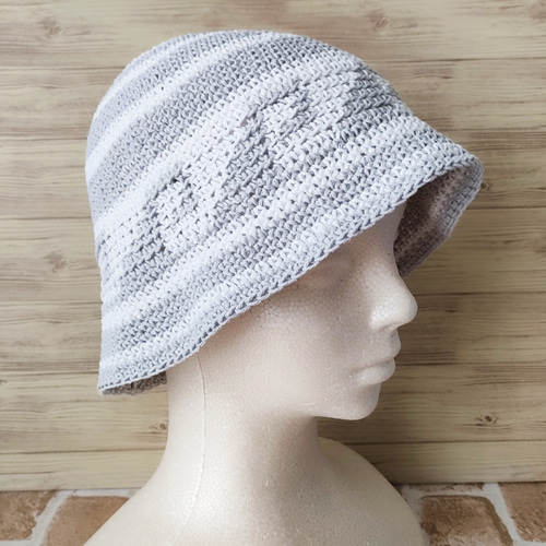 クロシェハット クロシェ帽 手編み バケハ ニット帽 バケットハット