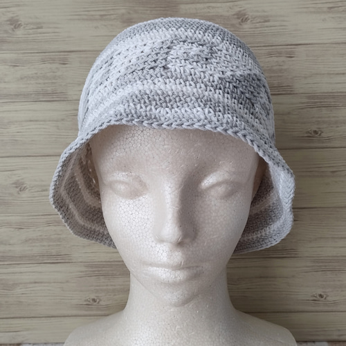 クロシェハット クロシェ帽 手編み バケハ ニット帽 バケットハット