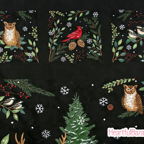 USAコットン moda Woodland Winter クリスマスパネル(パネル