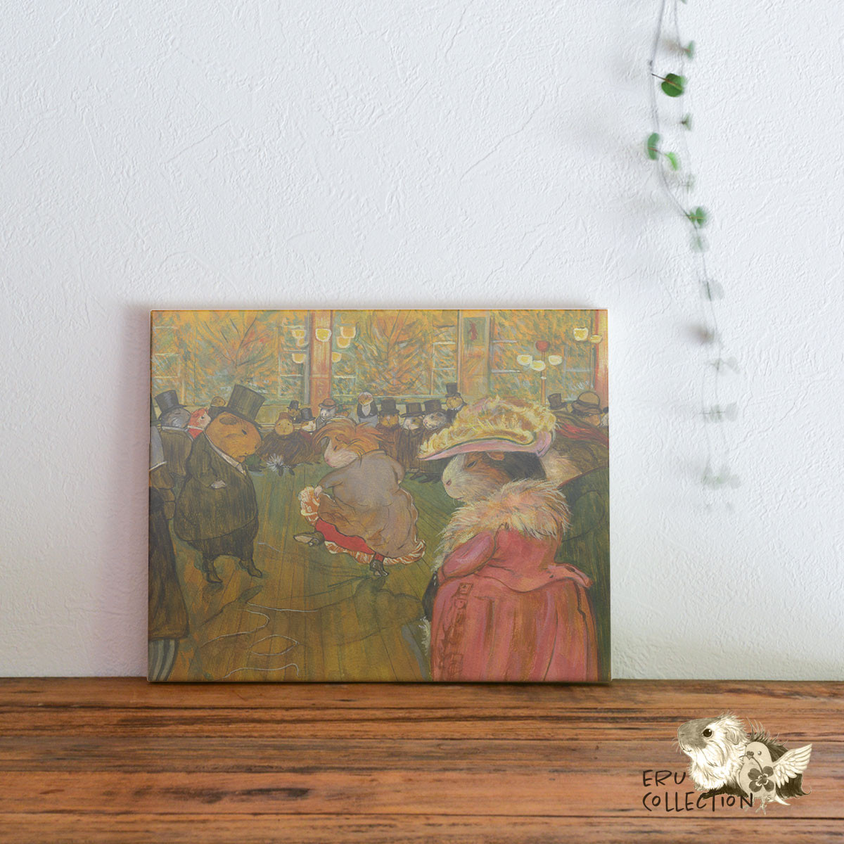 ファブリックパネル 北欧 インテリア アートパネル イラスト パネル ボード 絵画 ＊モルモット