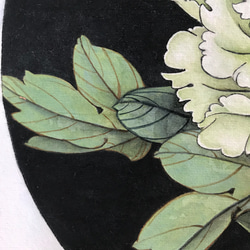 　牡丹　白牡丹　水墨画　細密画　絵画 4枚目の画像