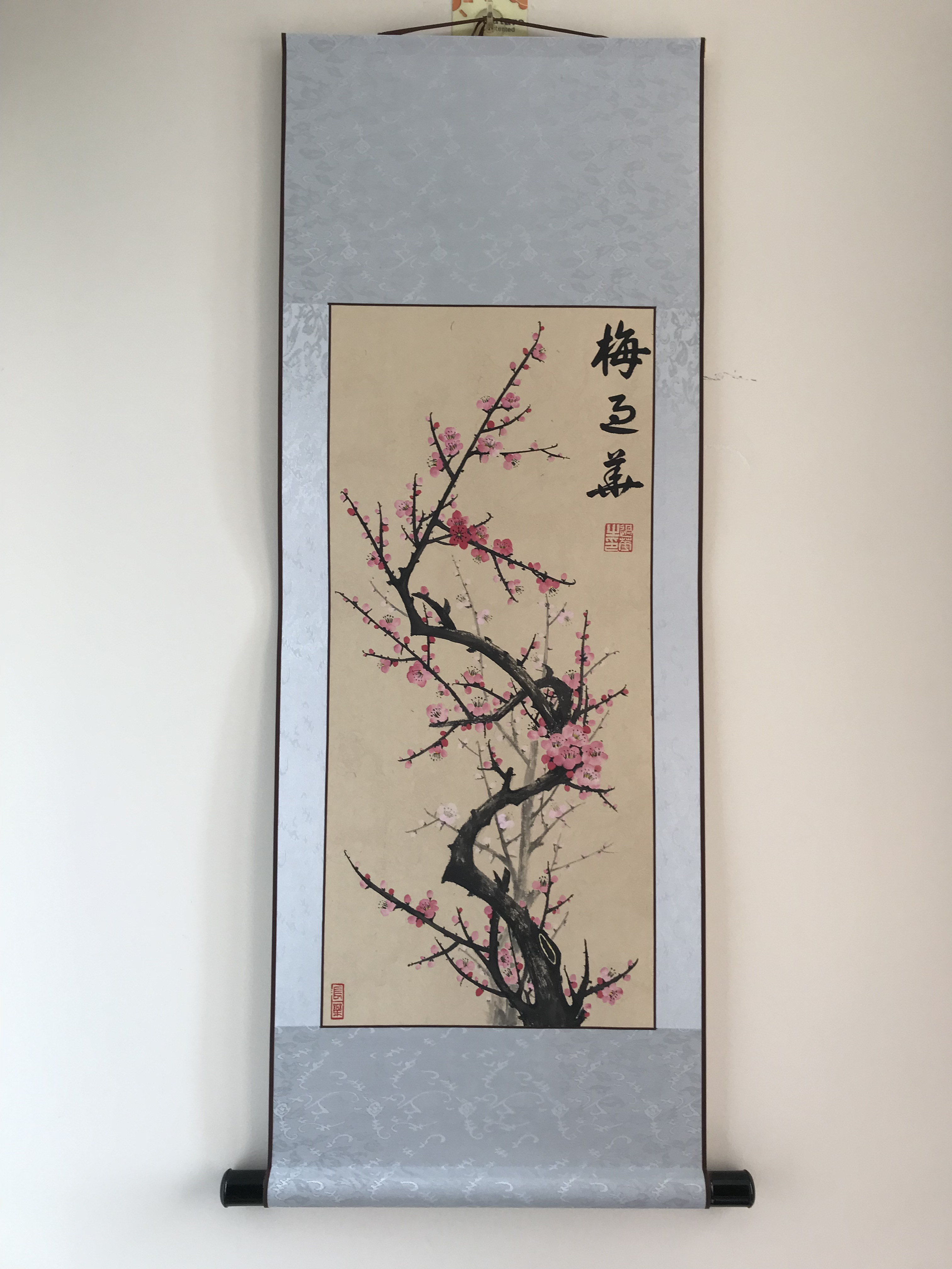 掛軸 紅梅 梅 掛け軸 紅梅 春 絵画 絵画 こたつ 通販 17920315｜Creema