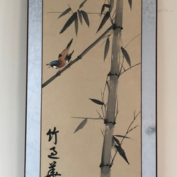 本格表装　掛け軸　梅、菊 森蘭斎 梅菊小禽図｜古美術・掛け軸の販売・買取・鑑定-松本松栄堂