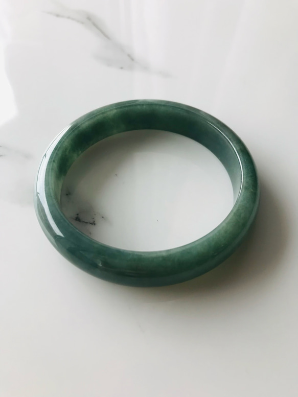B610-0115] ジェイド JADE ヒスイ 本翡翠 バングル 天然石
