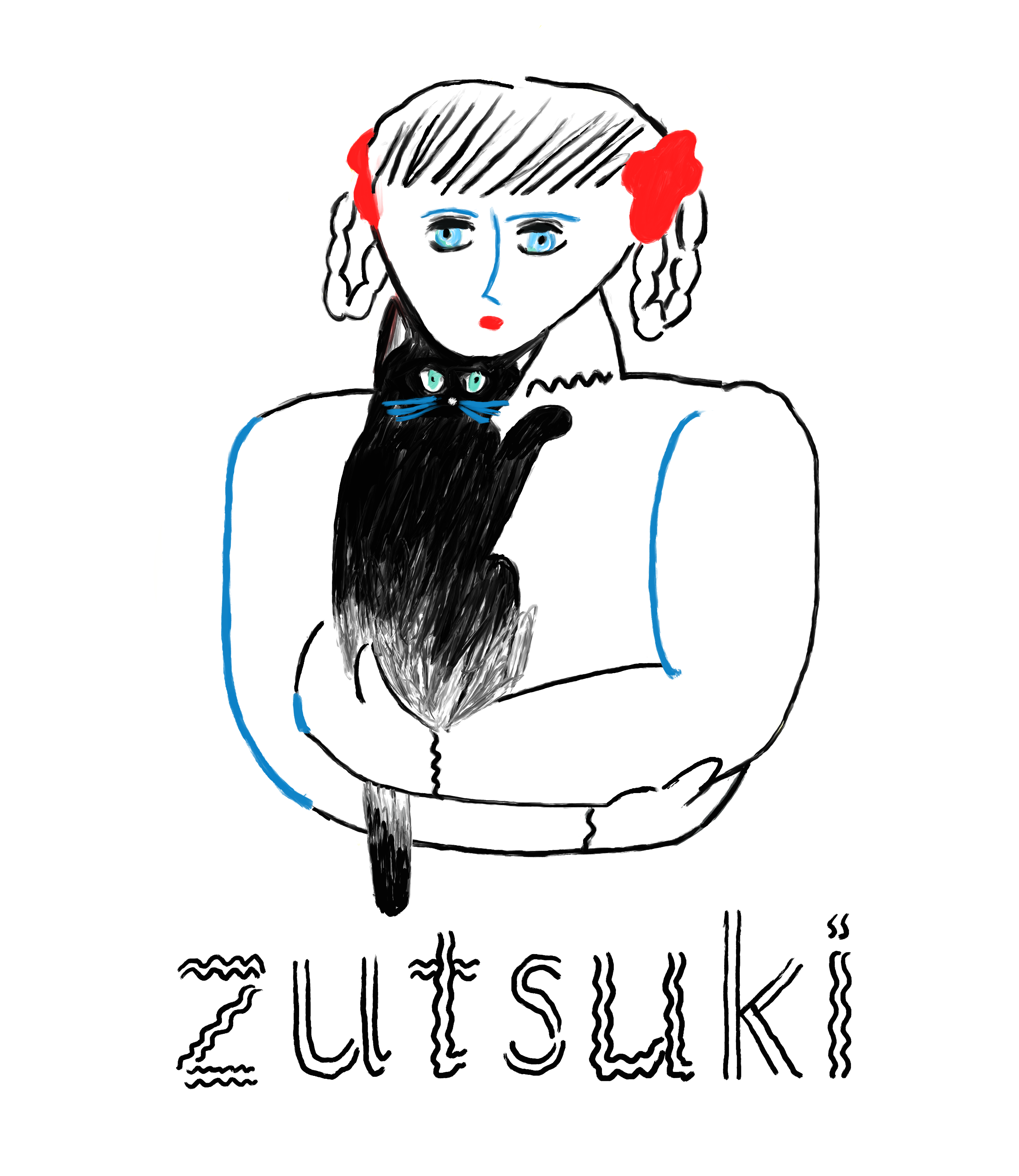 『zutsuki neko』ビッグシルエットTシャツ　送料無料