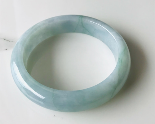 B4010-0188】翡翠希少バングルミャンマー産58.4mm