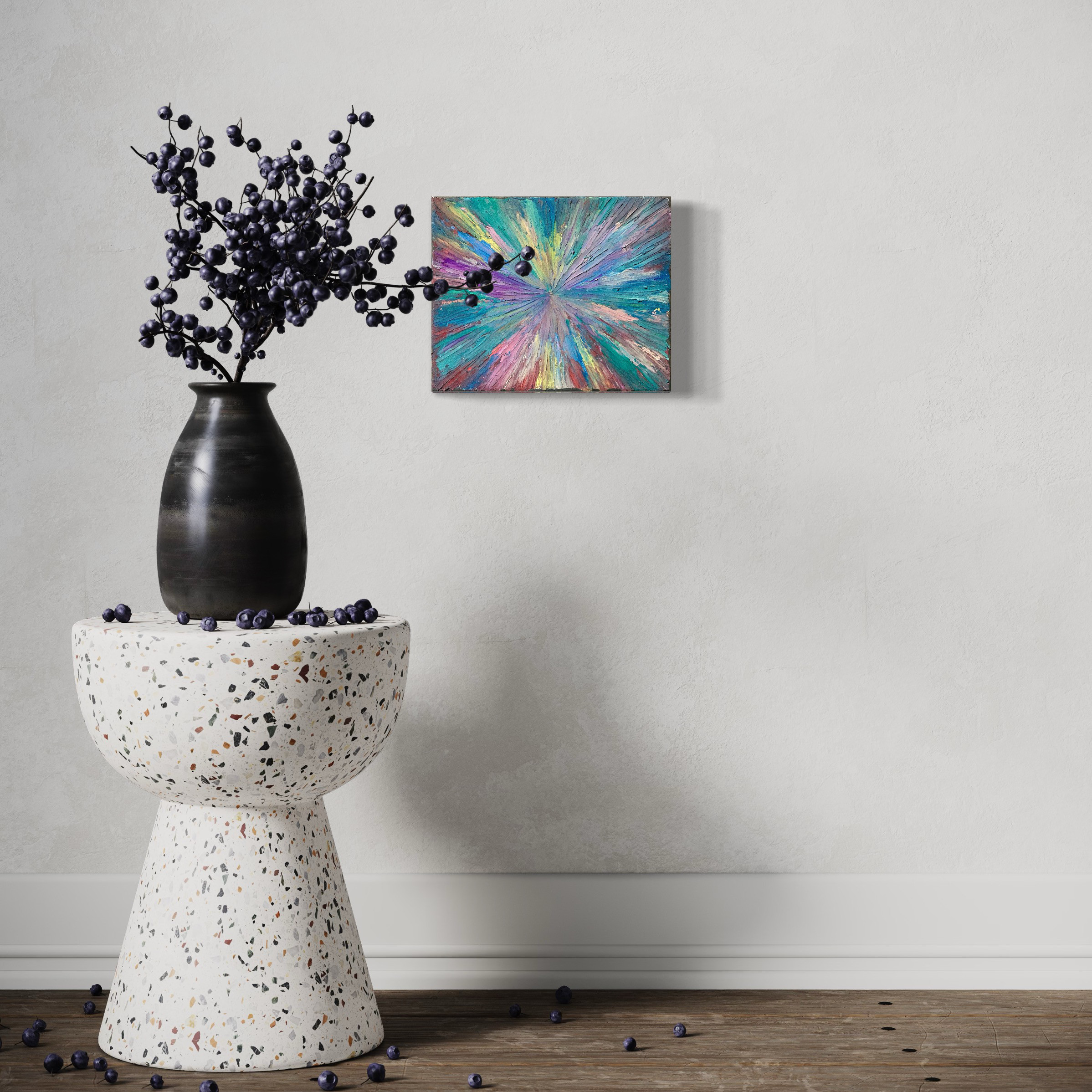 テクスチャーアート 花 アートパネル 絵画 原画 抽象画 原画