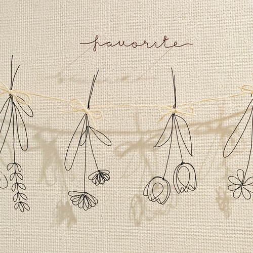 ワイヤークラフト♡︎お花と葉っぱのガーランド♡︎ ガーランド