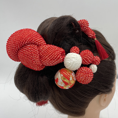 ❤ ちんころ かのこ 鹿の子 赤 和玉13本セット 木目込み鞠 七五三 753