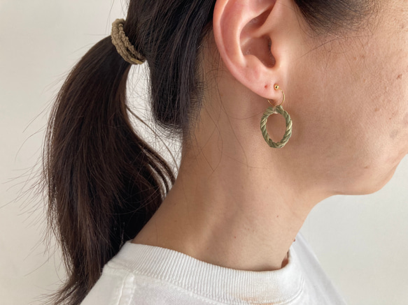 真菰(まこも)のしめ縄イヤリング(ピアス)】 イヤリング