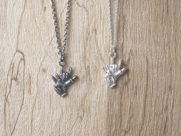 愛と平和 | スターリングシルバーネックレス、ハンドメイドシルバー