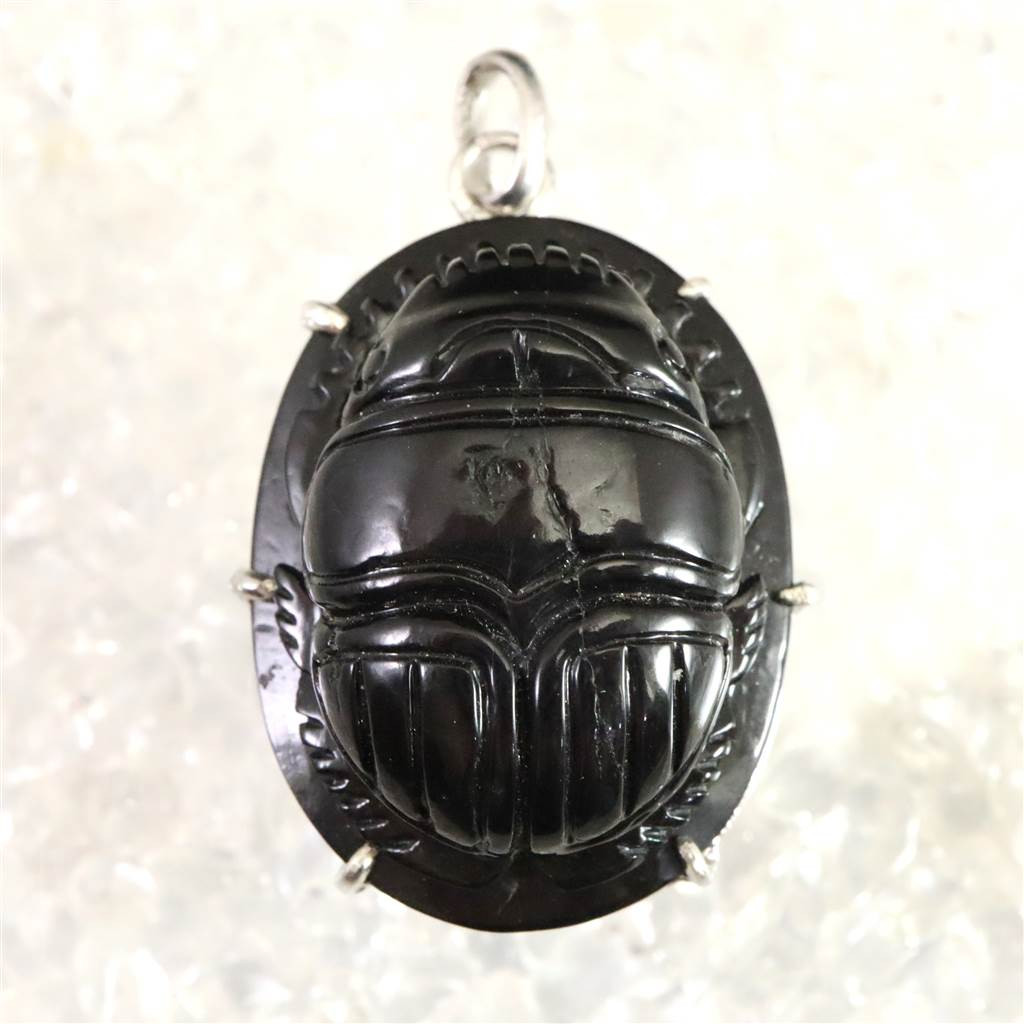 神居古潭石 （カムイ・コタン） 31mmスカラベ ペンダント　15.76g #75864 24,236円