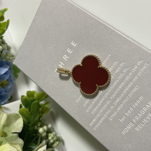 赤メノウペンダントトップ K18 新品 ネックレス・ペンダント  