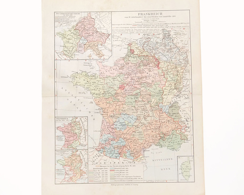 15世紀から1801年リュネヴィルの和約までのフランスの地図