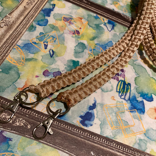 パラコード ストラップ ショルダー マロン 携帯ストラップ woodmum07