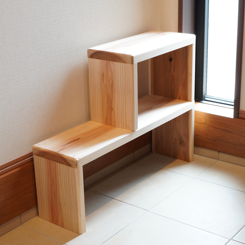無垢の万能踏み台棚 2個セット！ 棚・シェルフ・ラック