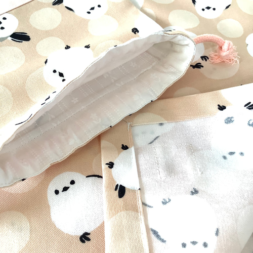 ♪NEW♪♡40×60㎝・もふもふシマエナガ☆大判ランチセット♡しまえなが