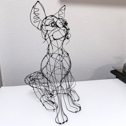 ネコ ワイヤーアート 立体・オブジェ YAN 通販 17921571｜Creema