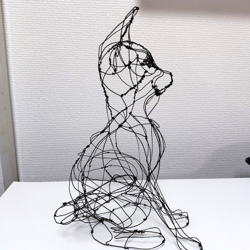 ネコ ワイヤーアート 立体・オブジェ YAN 通販 17921571｜Creema