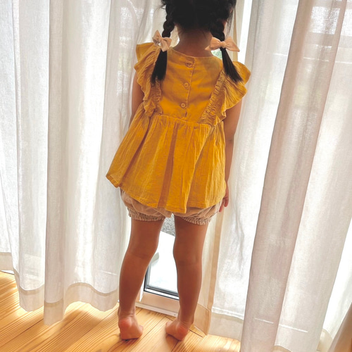 選べる7色】フリルかぼちゃパンツ ブルマ ズボン 80〜90 コットン100