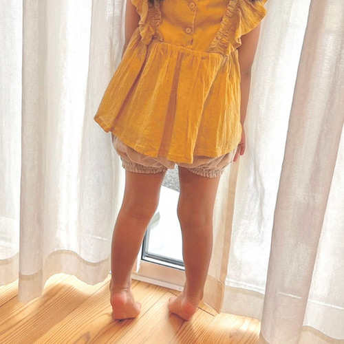 選べる7色】フリルかぼちゃパンツ ブルマ ズボン 80〜90 コットン100
